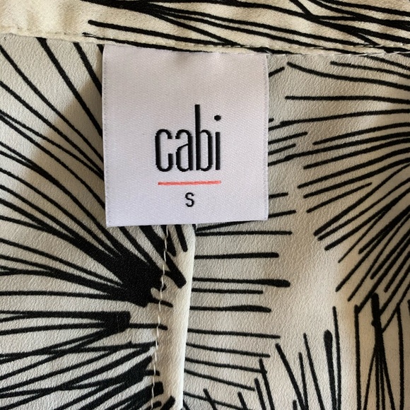 CAbi sleeveless black white blouse, Size S, EUC - Picture 3 of 4